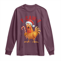 Christmas F Caw F Long Sleeve Shirt Funny Chicken Meme - Wonder Print Shop