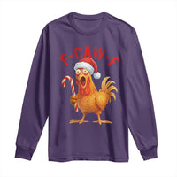 Christmas F Caw F Long Sleeve Shirt Funny Chicken Meme - Wonder Print Shop