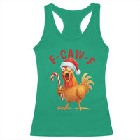 Christmas F Caw F Racerback Tank Top Funny Chicken Meme - Wonder Print Shop