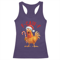 Christmas F Caw F Racerback Tank Top Funny Chicken Meme - Wonder Print Shop