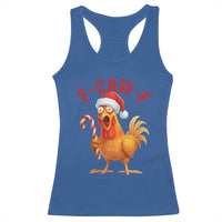 Christmas F Caw F Racerback Tank Top Funny Chicken Meme - Wonder Print Shop