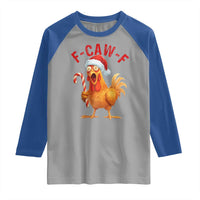 Christmas F Caw F Raglan Shirt Funny Chicken Meme - Wonder Print Shop