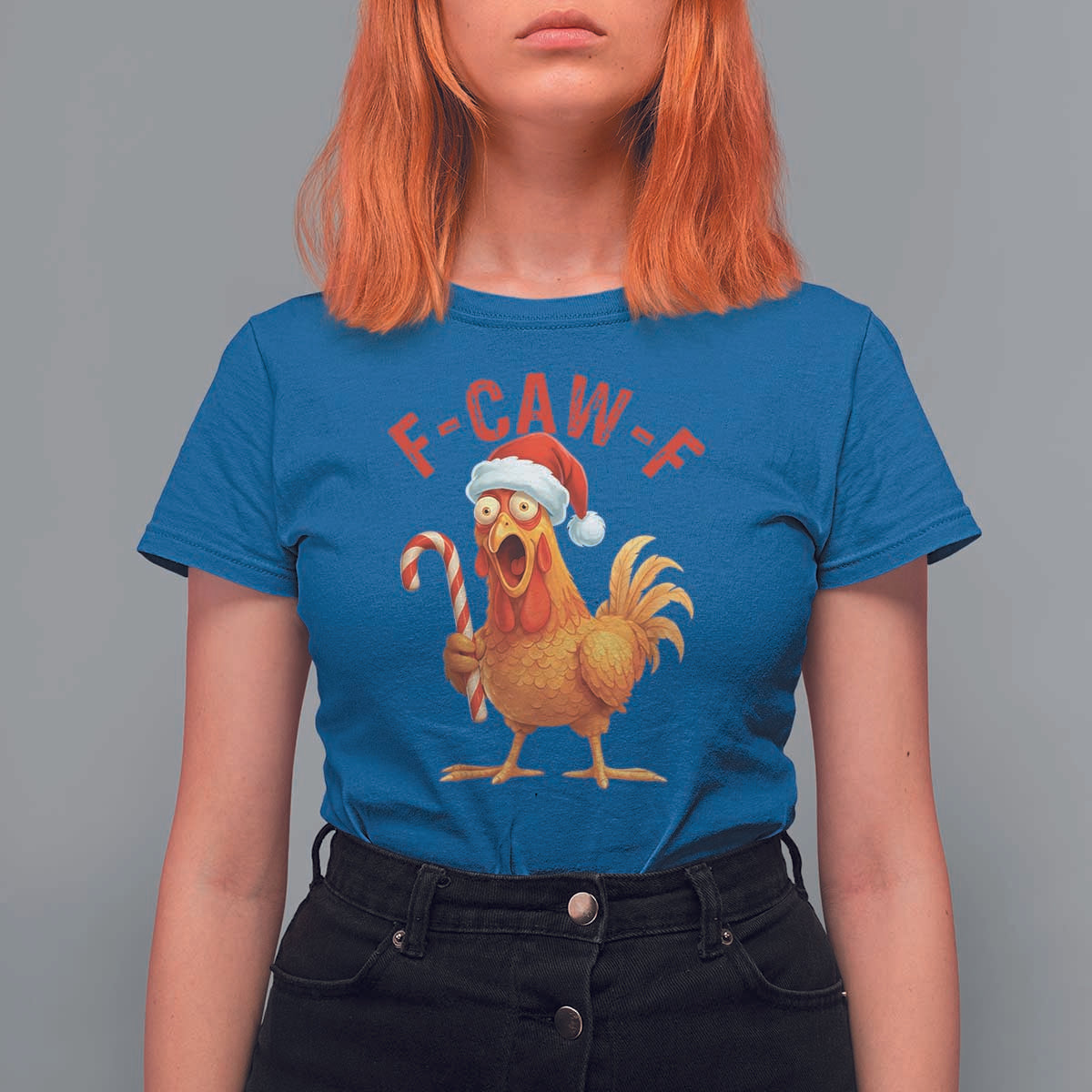 Christmas F Caw F T Shirt For Women Funny Chicken Meme - Wonder Print Shop