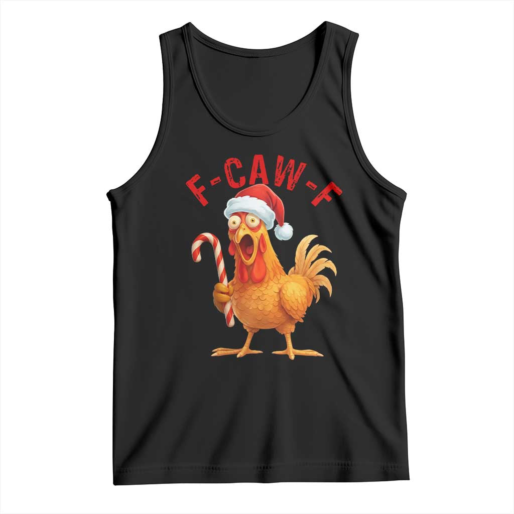 Christmas F Caw F Tank Top Funny Chicken Meme - Wonder Print Shop