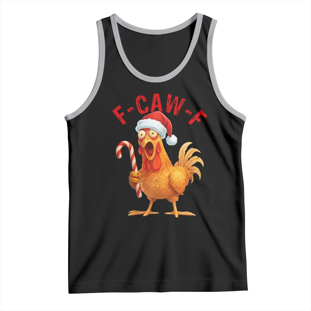 Christmas F Caw F Tank Top Funny Chicken Meme - Wonder Print Shop