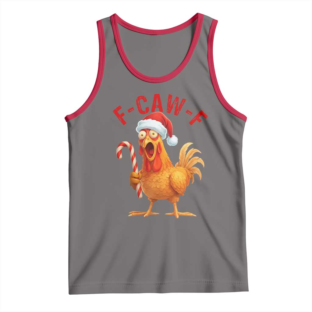 Christmas F Caw F Tank Top Funny Chicken Meme - Wonder Print Shop