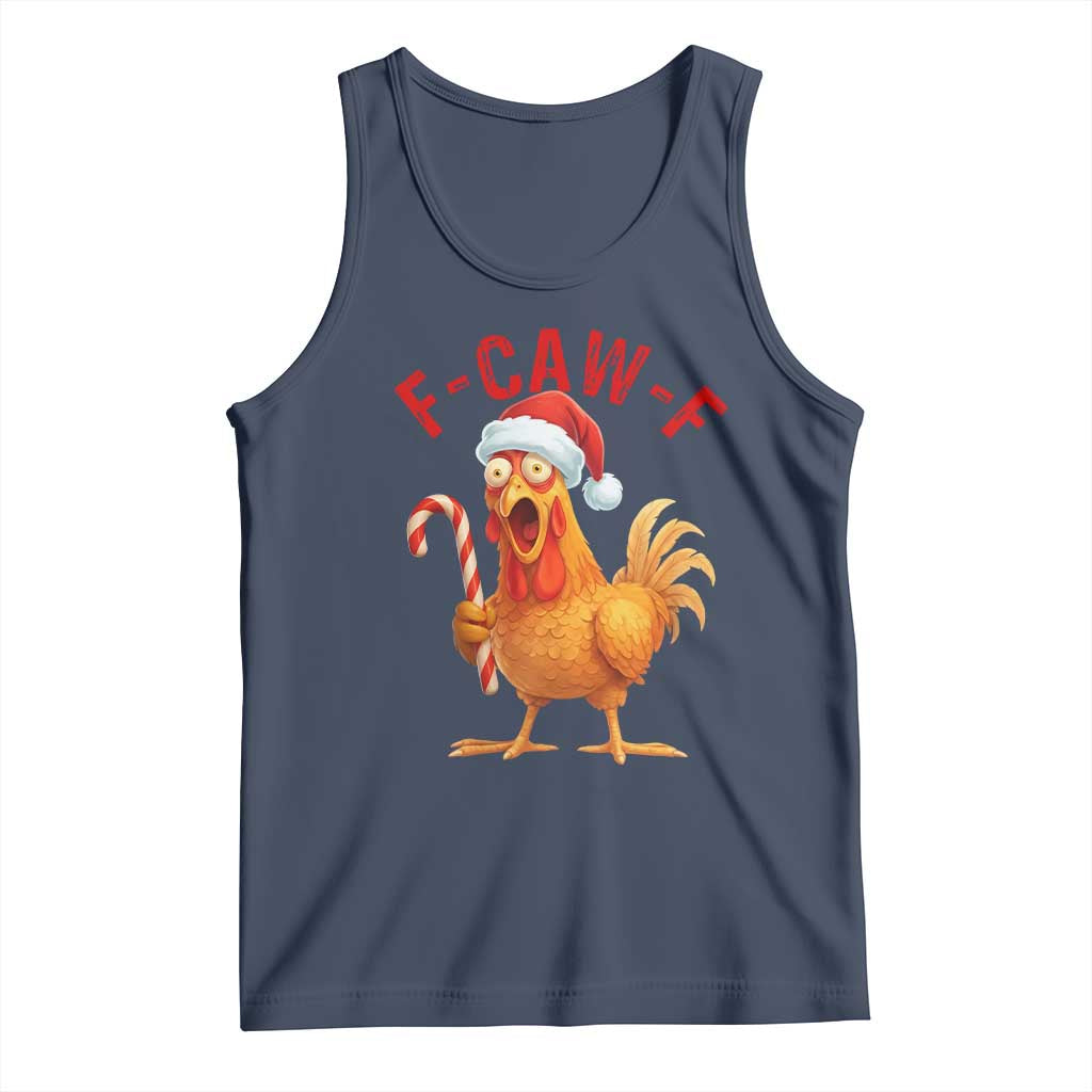 Christmas F Caw F Tank Top Funny Chicken Meme - Wonder Print Shop