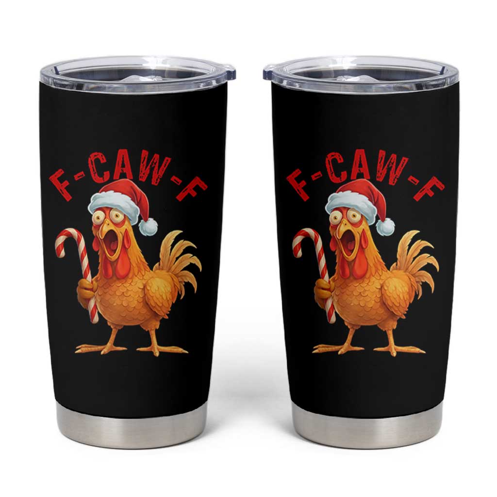 Christmas F Caw F Tumbler Cup Funny Chicken Meme - Wonder Print Shop