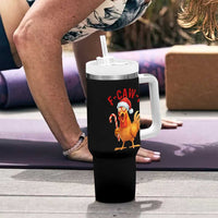 Christmas F Caw F Tumbler With Handle Funny Chicken Meme - Wonder Print Shop