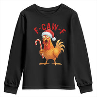 Christmas F Caw F Youth Sweatshirt Funny Chicken Meme - Wonder Print Shop