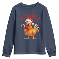 Christmas F Caw F Youth Sweatshirt Funny Chicken Meme - Wonder Print Shop