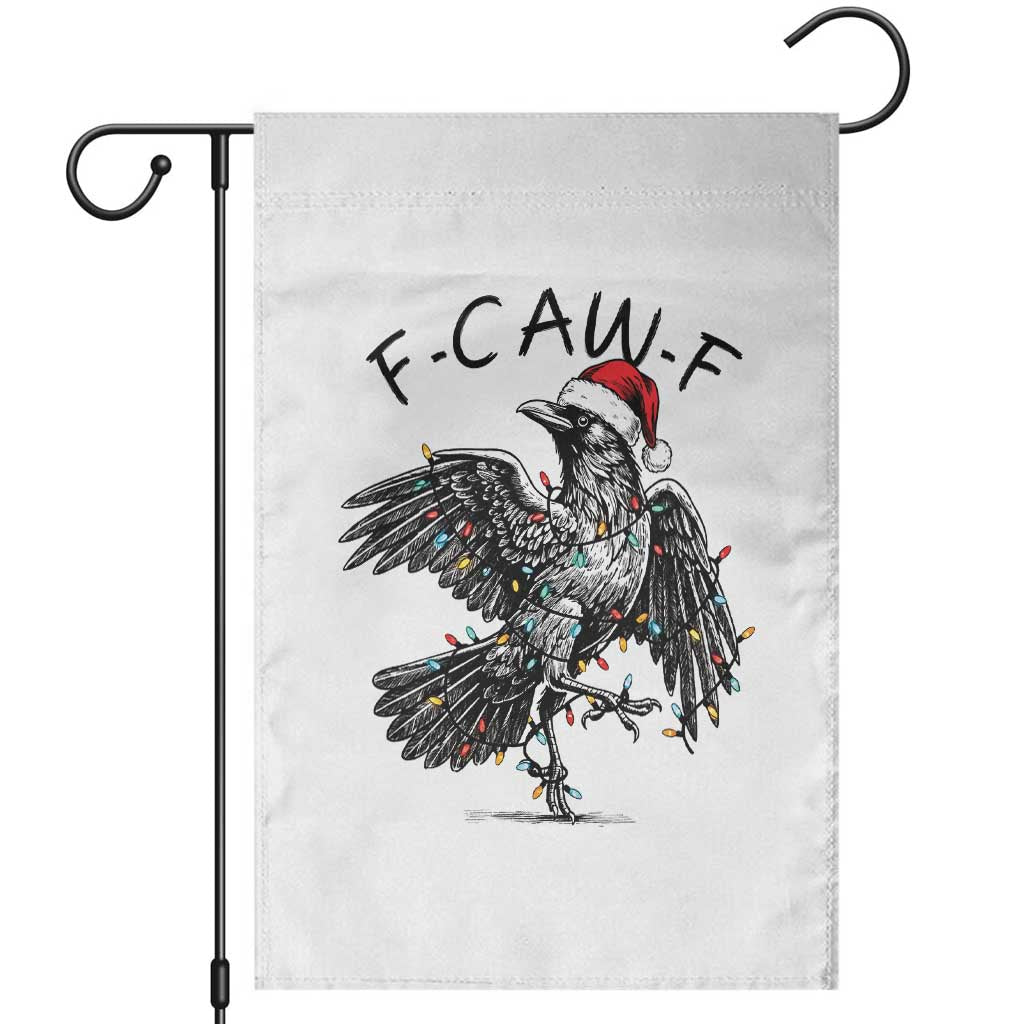 Christmas F Caw F Garden Flag Funny Black Crow Meme - Wonder Print Shop