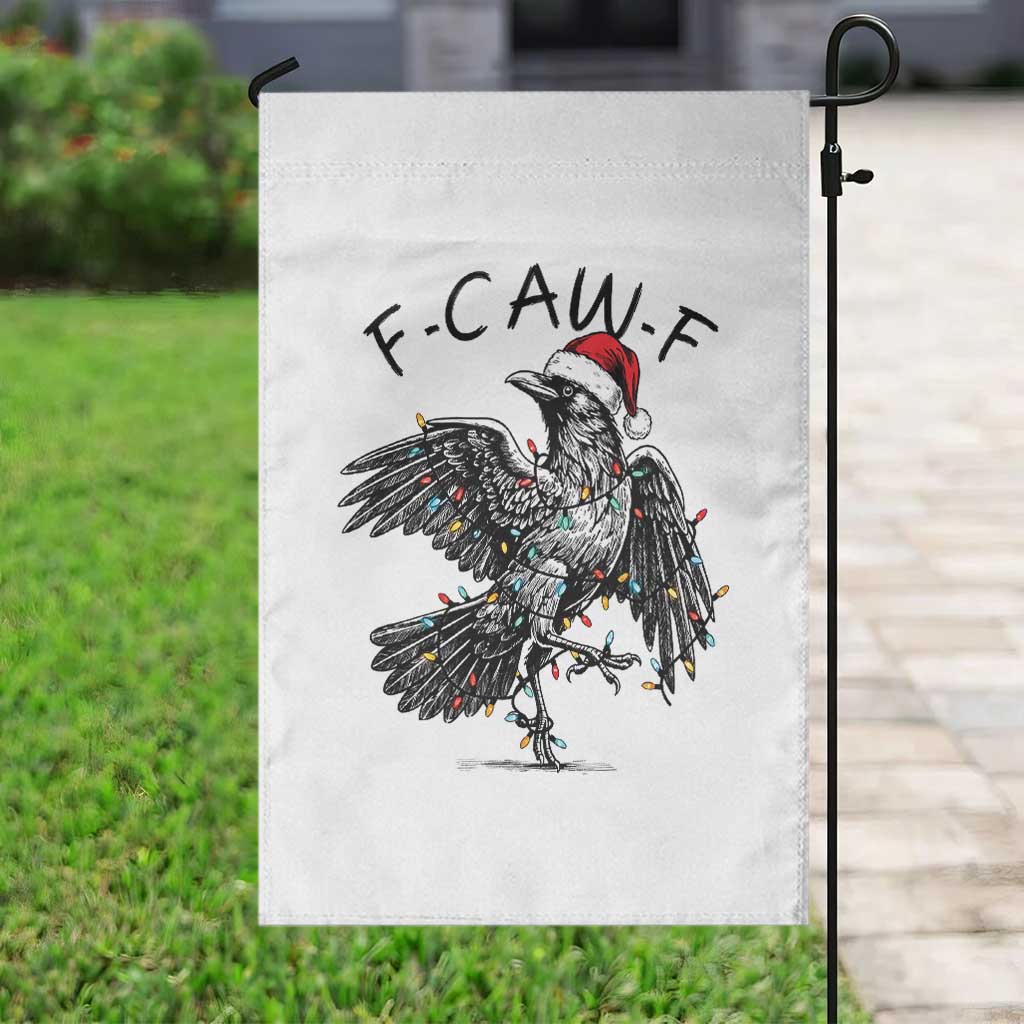 Christmas F Caw F Garden Flag Funny Black Crow Meme - Wonder Print Shop
