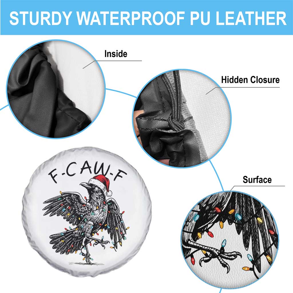Christmas F Caw F Spare Tire Cover Funny Black Crow Meme - Wonder Print Shop