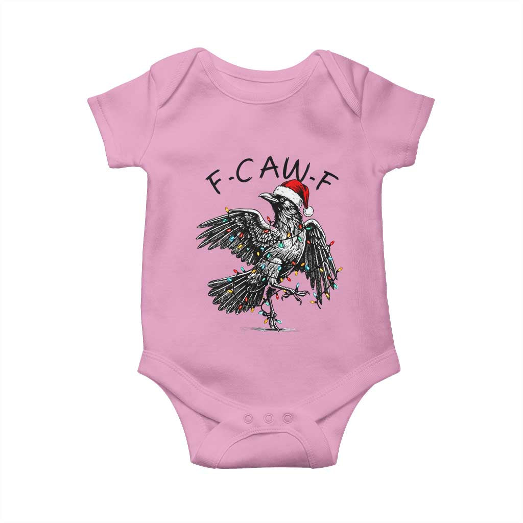 Christmas F Caw F Baby Onesie Funny Black Crow Meme - Wonder Print Shop