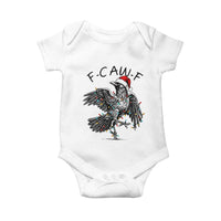 Christmas F Caw F Baby Onesie Funny Black Crow Meme - Wonder Print Shop
