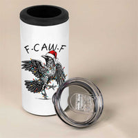 Christmas F Caw F 4 in 1 Can Cooler Tumbler Funny Black Crow Meme - Wonder Print Shop