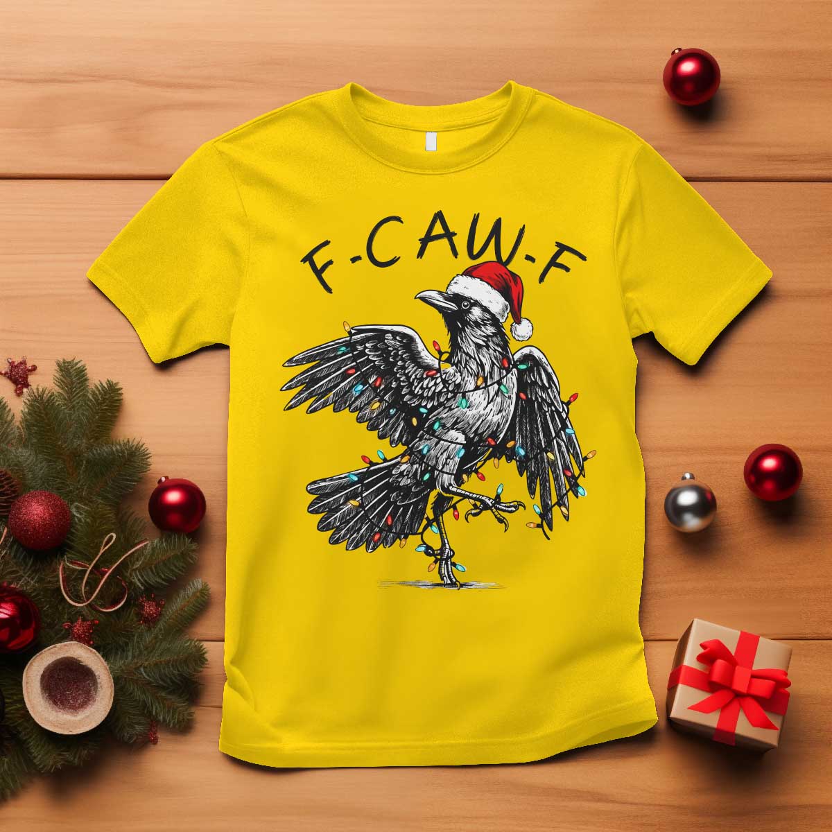 Christmas F Caw F T Shirt Funny Black Crow Meme - Wonder Print Shop