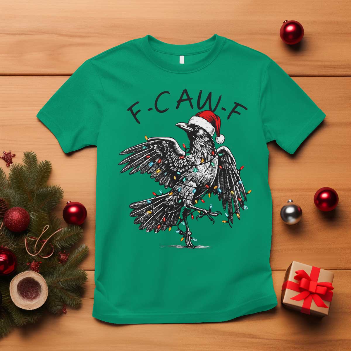 Christmas F Caw F T Shirt Funny Black Crow Meme - Wonder Print Shop