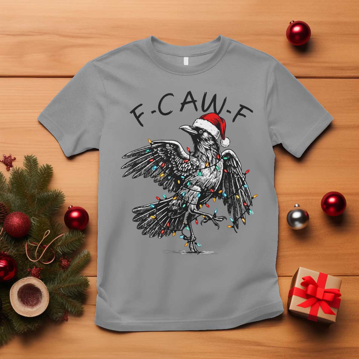 Christmas F Caw F T Shirt Funny Black Crow Meme - Wonder Print Shop