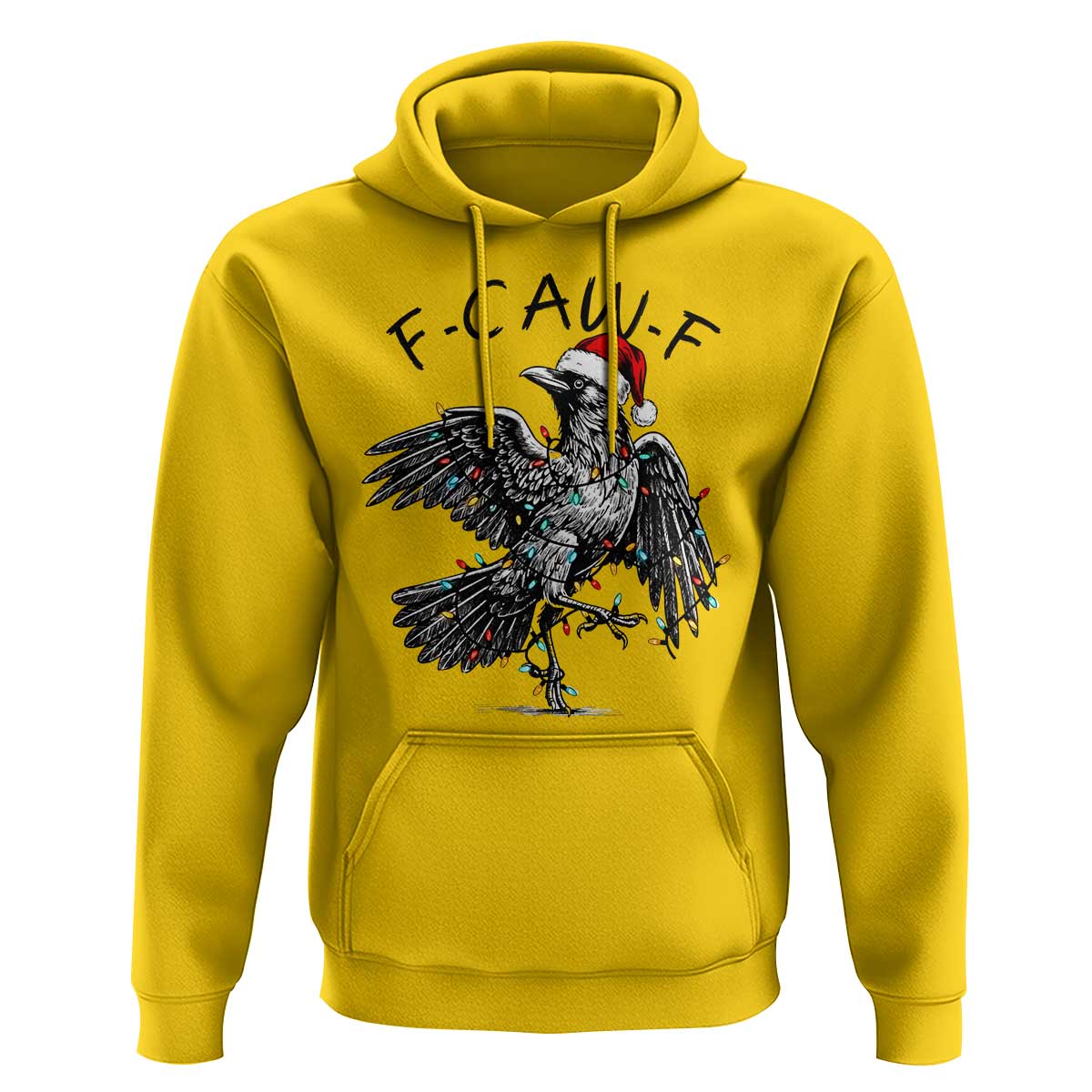 Christmas F Caw F Hoodie Funny Black Crow Meme - Wonder Print Shop