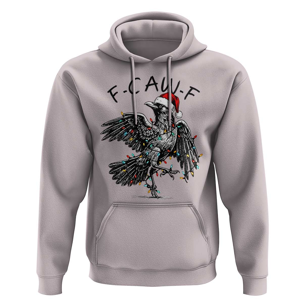 Christmas F Caw F Hoodie Funny Black Crow Meme - Wonder Print Shop