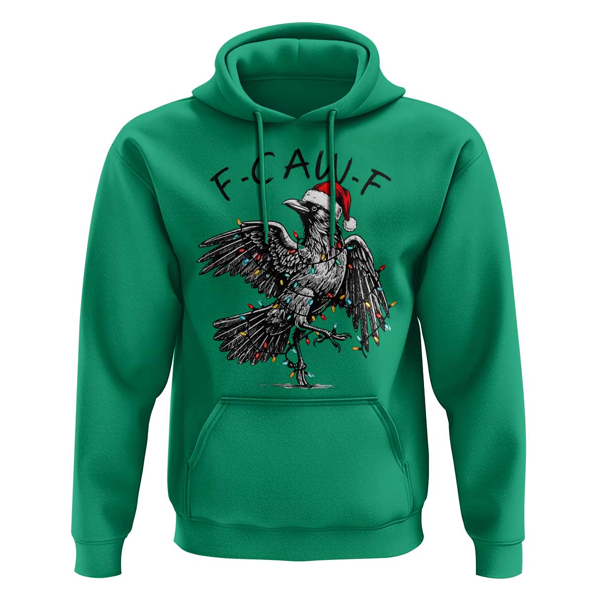 Christmas F Caw F Hoodie Funny Black Crow Meme - Wonder Print Shop