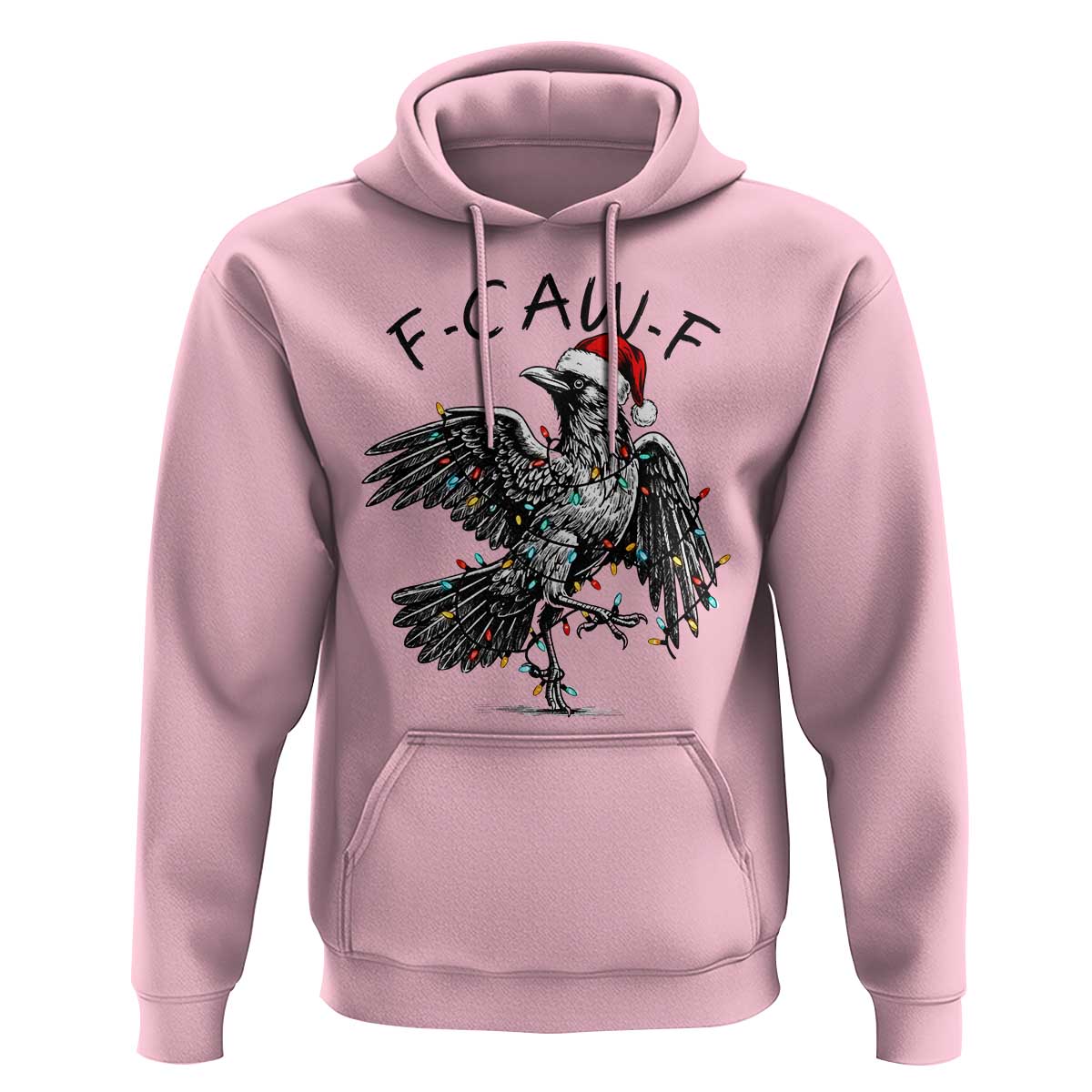 Christmas F Caw F Hoodie Funny Black Crow Meme - Wonder Print Shop
