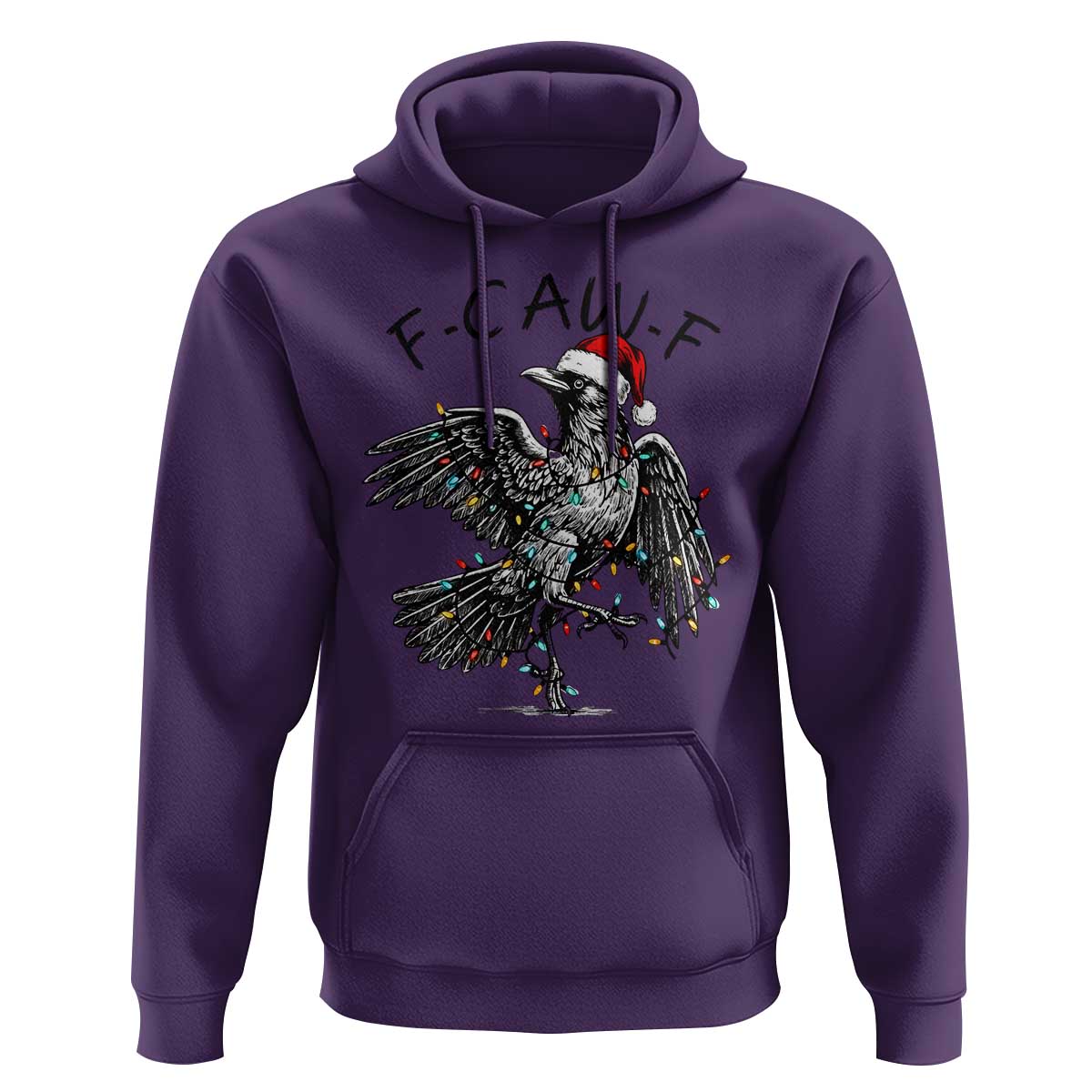Christmas F Caw F Hoodie Funny Black Crow Meme - Wonder Print Shop