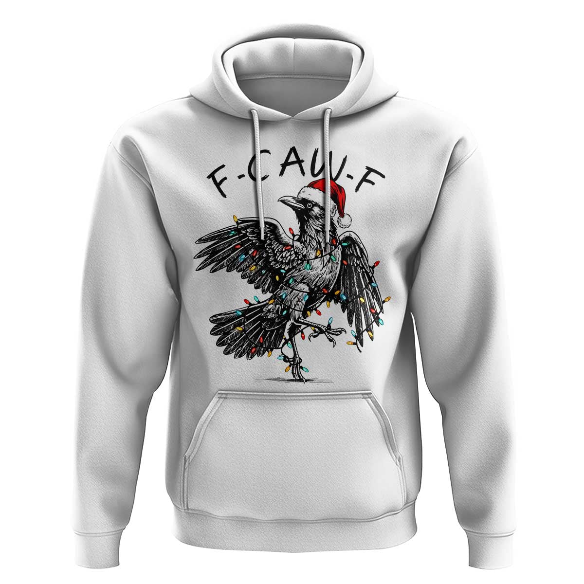 Christmas F Caw F Hoodie Funny Black Crow Meme - Wonder Print Shop