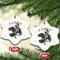 Christmas F Caw F Ceramic Ornament Funny Black Crow Meme - Wonder Print Shop