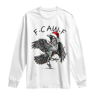 Christmas F Caw F Long Sleeve Shirt Funny Black Crow Meme - Wonder Print Shop