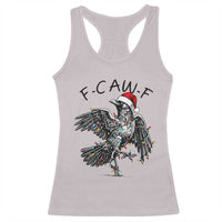 Christmas F Caw F Racerback Tank Top Funny Black Crow Meme - Wonder Print Shop