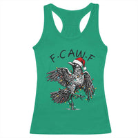 Christmas F Caw F Racerback Tank Top Funny Black Crow Meme - Wonder Print Shop
