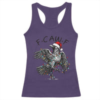 Christmas F Caw F Racerback Tank Top Funny Black Crow Meme - Wonder Print Shop
