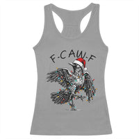 Christmas F Caw F Racerback Tank Top Funny Black Crow Meme - Wonder Print Shop