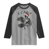 Christmas F Caw F Raglan Shirt Funny Black Crow Meme - Wonder Print Shop