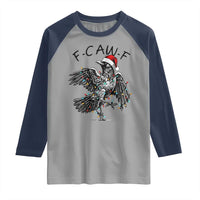 Christmas F Caw F Raglan Shirt Funny Black Crow Meme - Wonder Print Shop