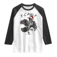 Christmas F Caw F Raglan Shirt Funny Black Crow Meme - Wonder Print Shop