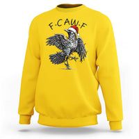 Christmas F Caw F Sweatshirt Funny Black Crow Meme - Wonder Print Shop