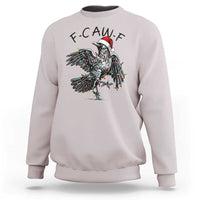 Christmas F Caw F Sweatshirt Funny Black Crow Meme - Wonder Print Shop