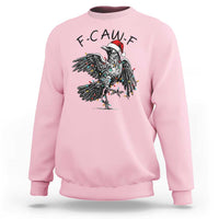 Christmas F Caw F Sweatshirt Funny Black Crow Meme - Wonder Print Shop