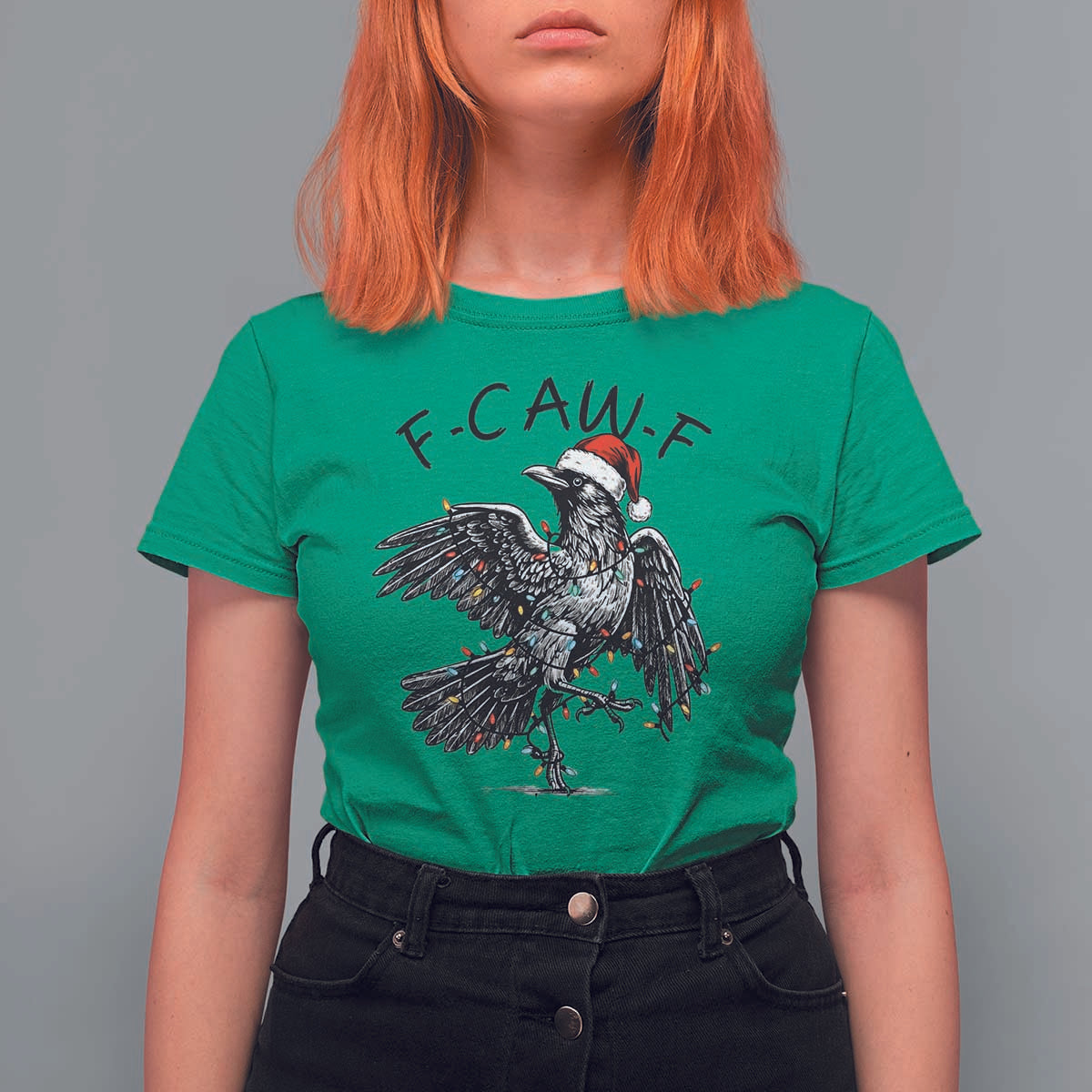 Christmas F Caw F T Shirt For Women Funny Black Crow Meme - Wonder Print Shop