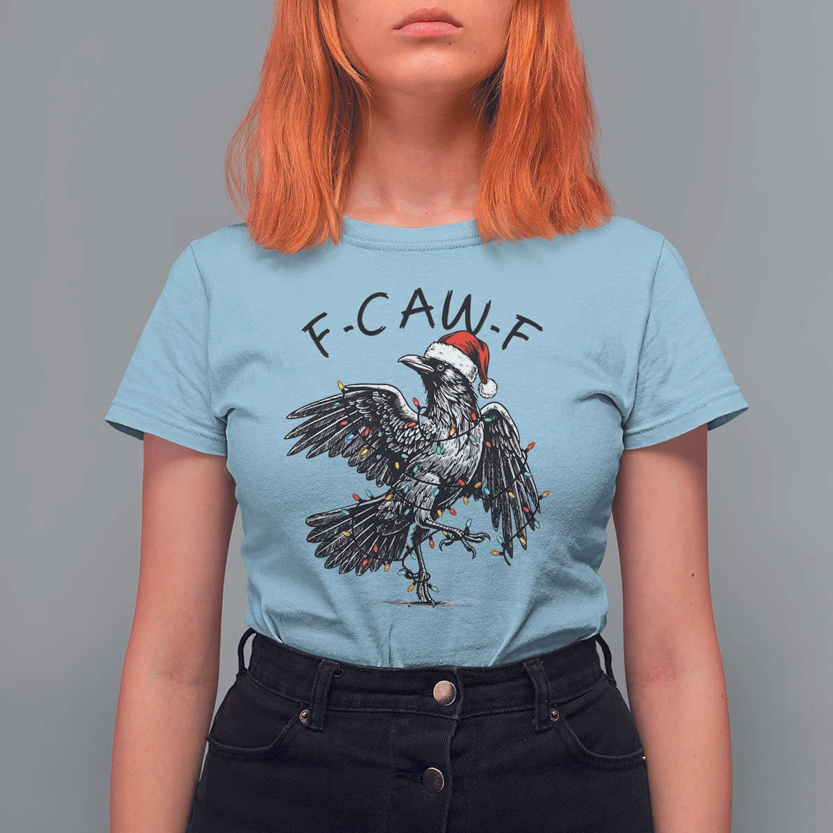 Christmas F Caw F T Shirt For Women Funny Black Crow Meme - Wonder Print Shop