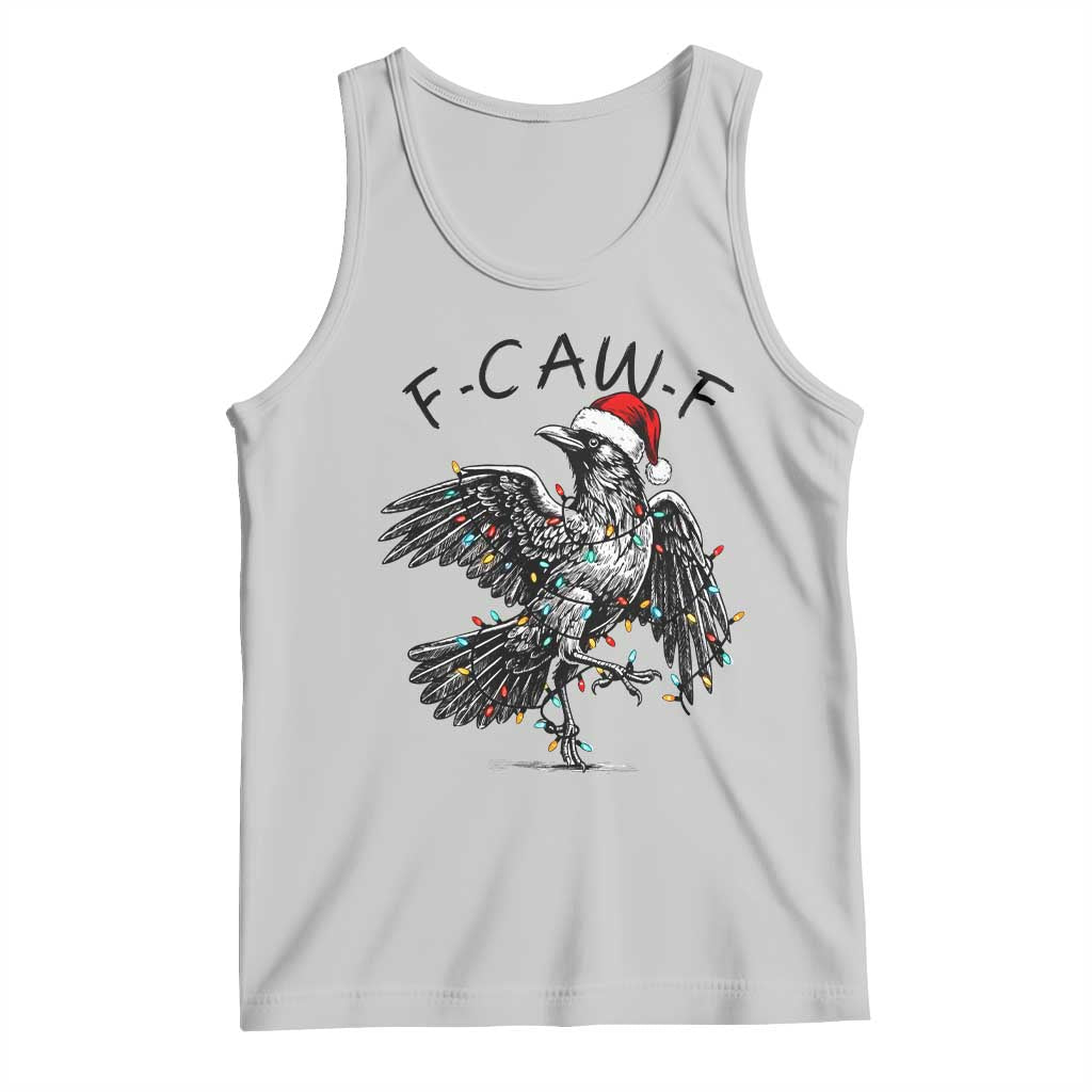 Christmas F Caw F Tank Top Funny Black Crow Meme - Wonder Print Shop