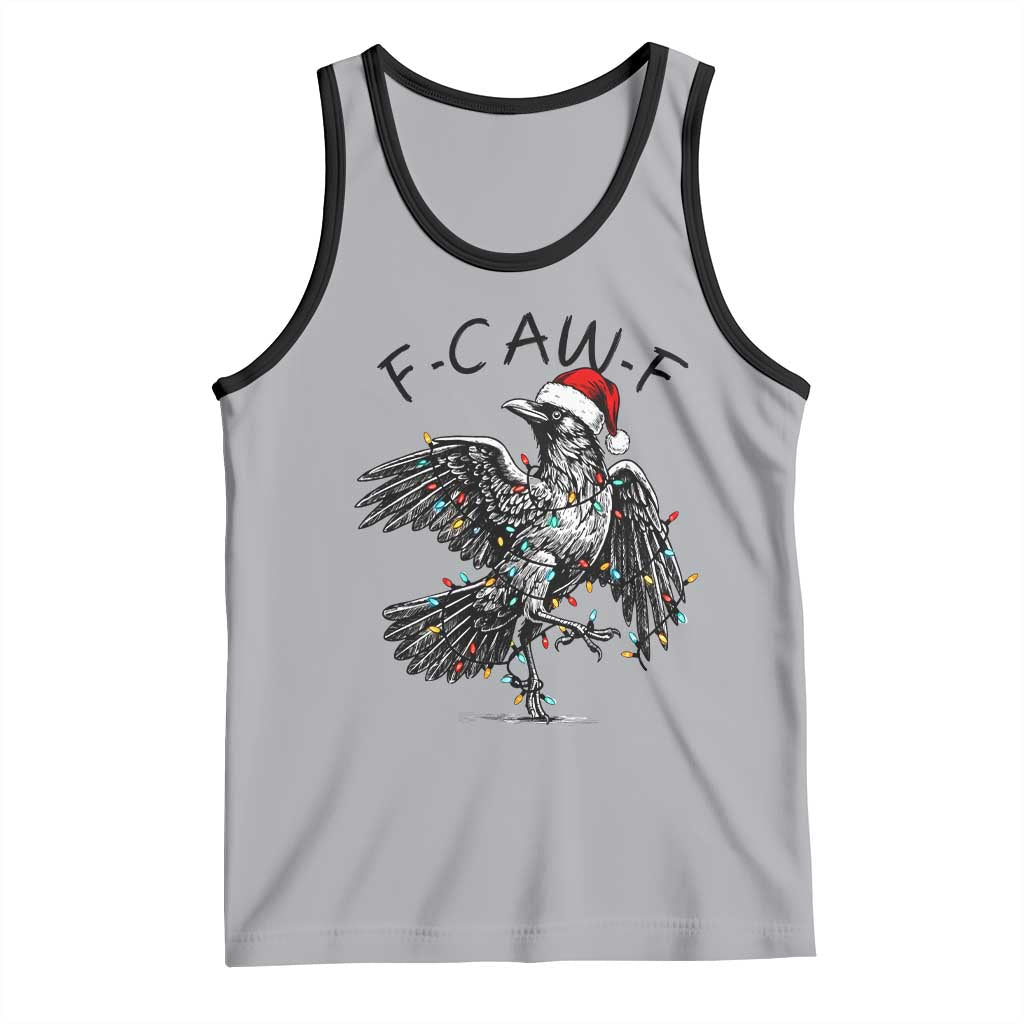 Christmas F Caw F Tank Top Funny Black Crow Meme - Wonder Print Shop