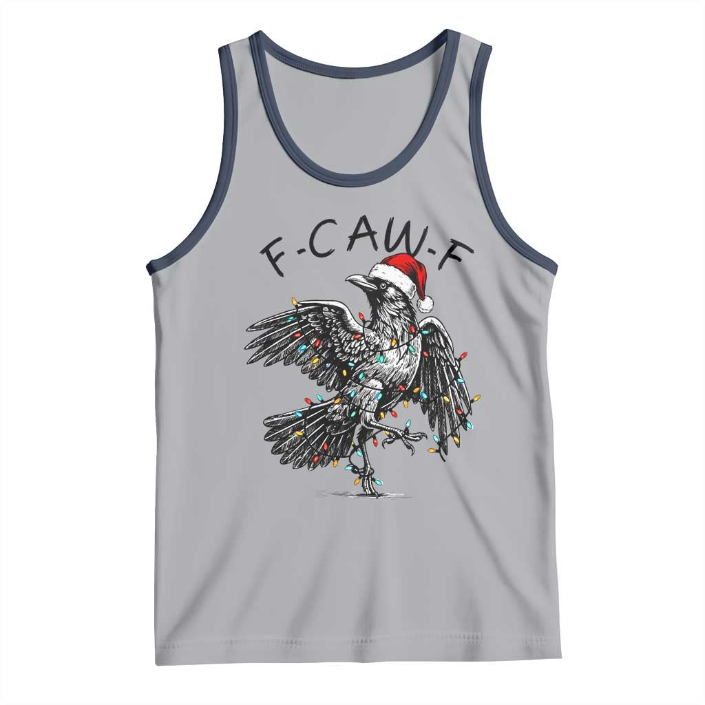 Christmas F Caw F Tank Top Funny Black Crow Meme - Wonder Print Shop