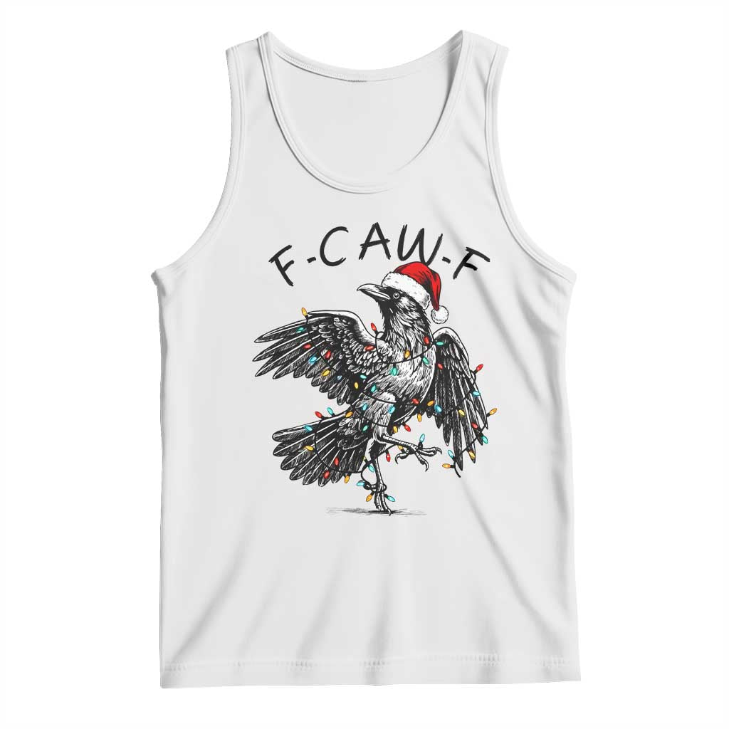 Christmas F Caw F Tank Top Funny Black Crow Meme - Wonder Print Shop