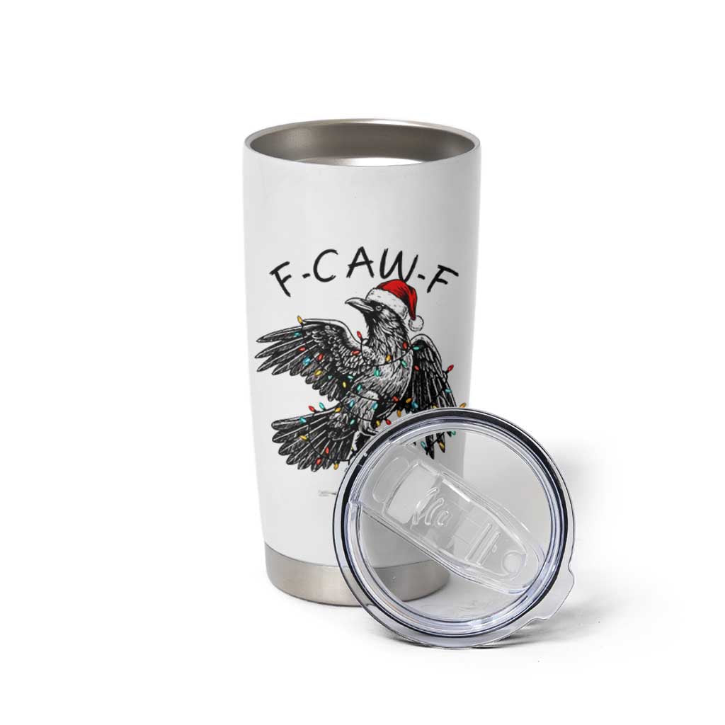 Christmas F Caw F Tumbler Cup Funny Black Crow Meme - Wonder Print Shop