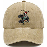 Christmas F Caw F Washed Cotton Baseball Cap Funny Black Crow Meme